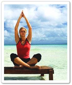 Girl Meditating at Beach