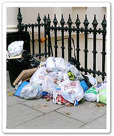 Rubbish in the street
